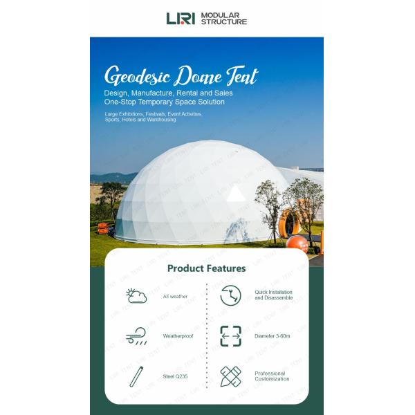 Projection Ball Screen Geodesic Dome Tents For Movie Theater
