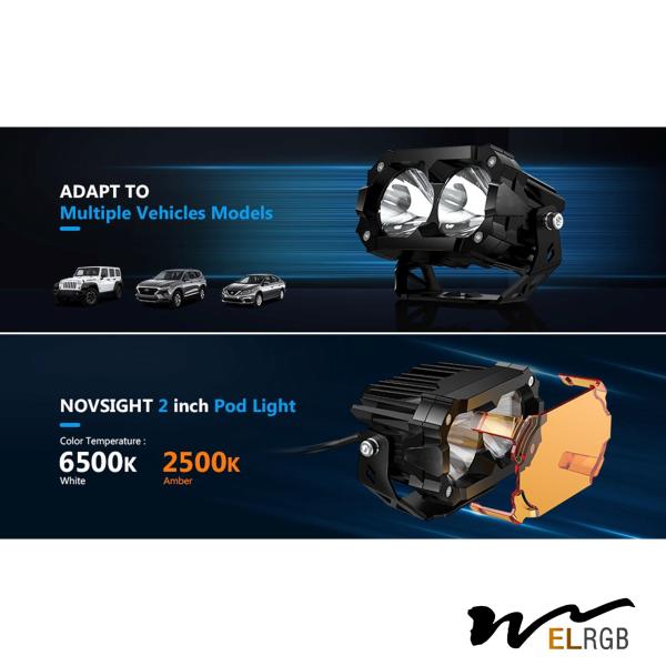 3600LM 4,5 polegadas veículo de reboque LED luzes de trabalho 42W luz de condução de carro