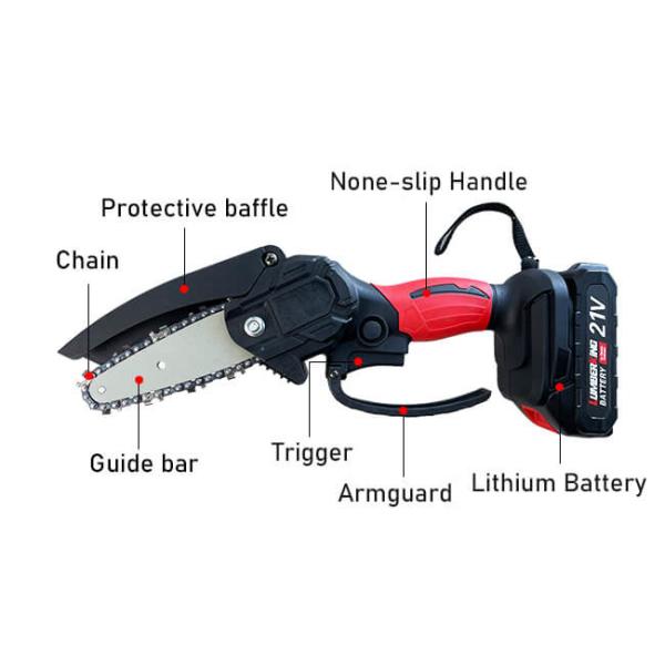 4 цепная пила лития цепной пилы 350W дюйма Handheld мини деревянная режа