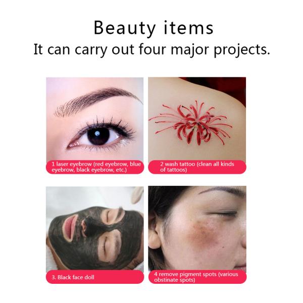 Multi Functional Q Switched Nd Yag Laser Tattoo Removal Machine Stationary Type