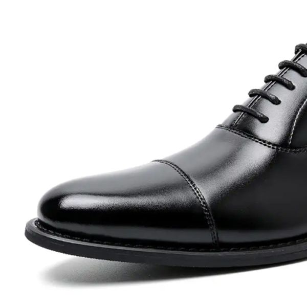 Genuine Leather British Lace Up Men'S Formal Dress Shoes Oxford No-Slip Business Shoes