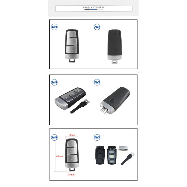 3+1buttons Remote Key Shell Case Smart Car Key for Volkswagen touareg