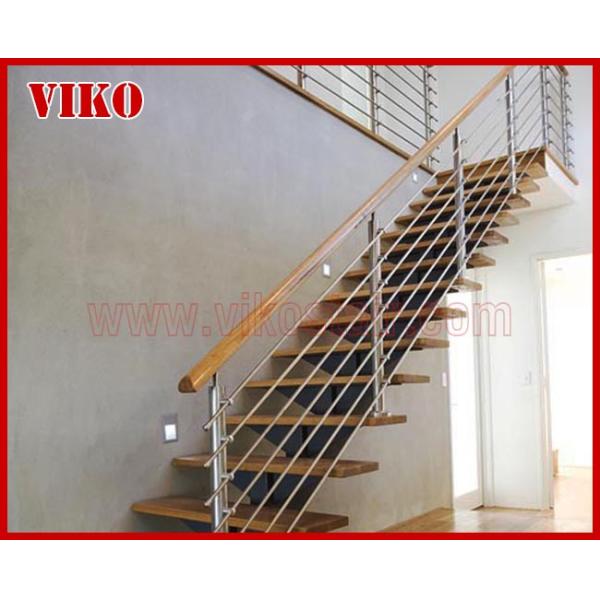 Steel Cable Stair VK70SC Aluminum Baluster Treed BeechGlass Handrail 304 Stainless Steel Carbon SteelPowder-coate