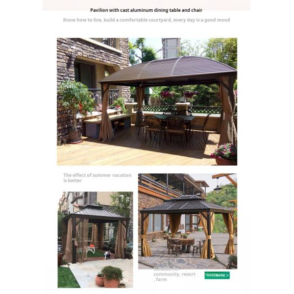 Aluminium Frame Patio Gazebo Tent Outdoor Gazebo Canopy With Galvanized Sheets Celling