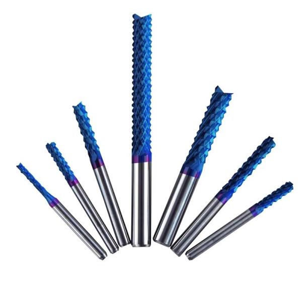 Yingba PCB Cnc Maíz Dentes de molienda Cortador de routers CNC Bits para placas de circuito herramientas de corte de fibra de carbono Maíz extremo molino grabado
