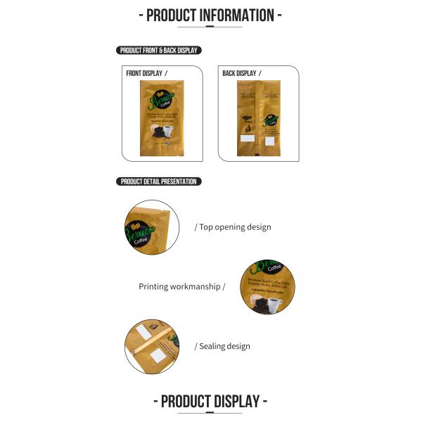 Custom Coffee Packaging Bags Coffee Pocket Tea Coffee powder Packaging Sachet 5g 10g 15g 20g 50g