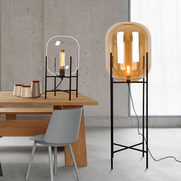 Настольная лампа ухода за больным шарика стекла живущей комнаты E27 нордическая постмодернистская 26*45cm