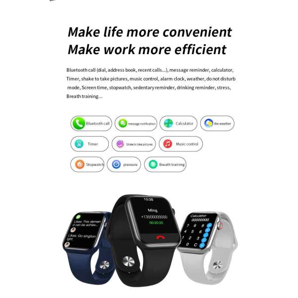 44mm 1,72» дозоров Pk IWO12 W26 фитнеса Bluetooth тарифа сердца