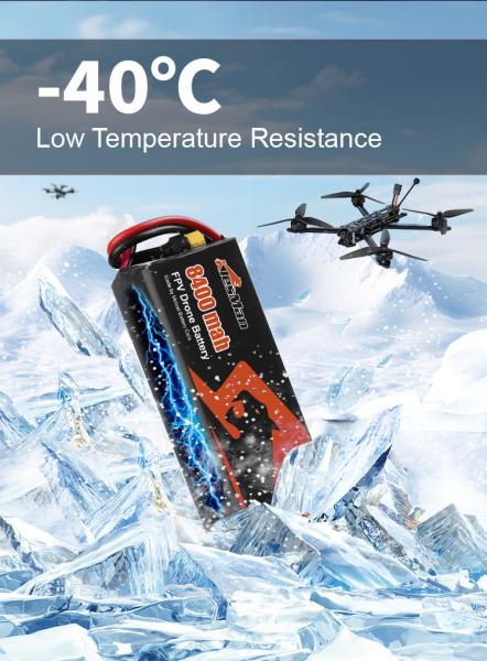 Molicel 21700 Low Temperature P42A Battery 22.2V 6S2P 8400mAh Lipo Battery for FPV 7inch Drone