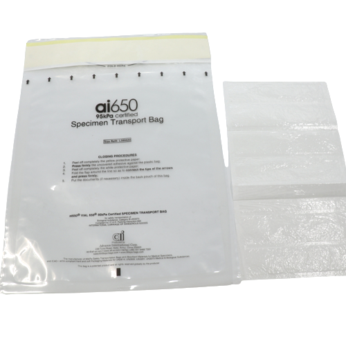 Medical Self Sealing Plastic Transport Biohazard Specimen Bag Custom Transparent