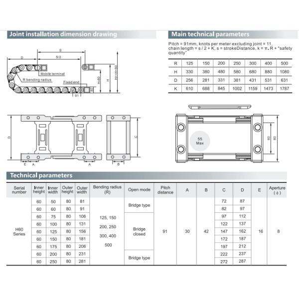 Несущая H60X75 кудели для цепи сопротивления бороны цепи сопротивления треугольника частей машинного оборудования мини