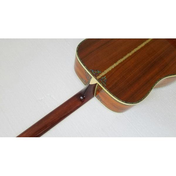 Real Abalone Inlay 41 Inch Koa Wood Round Body Classic Acoustic Guitar Free Shipping