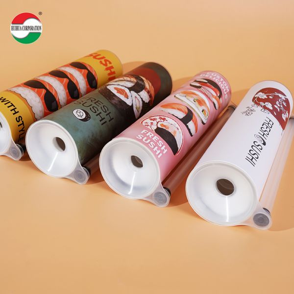 Custom Size Sushi Push Pop Container Food Grade Paper Cylinder Push Tube Packaging for Snacks Custom Design