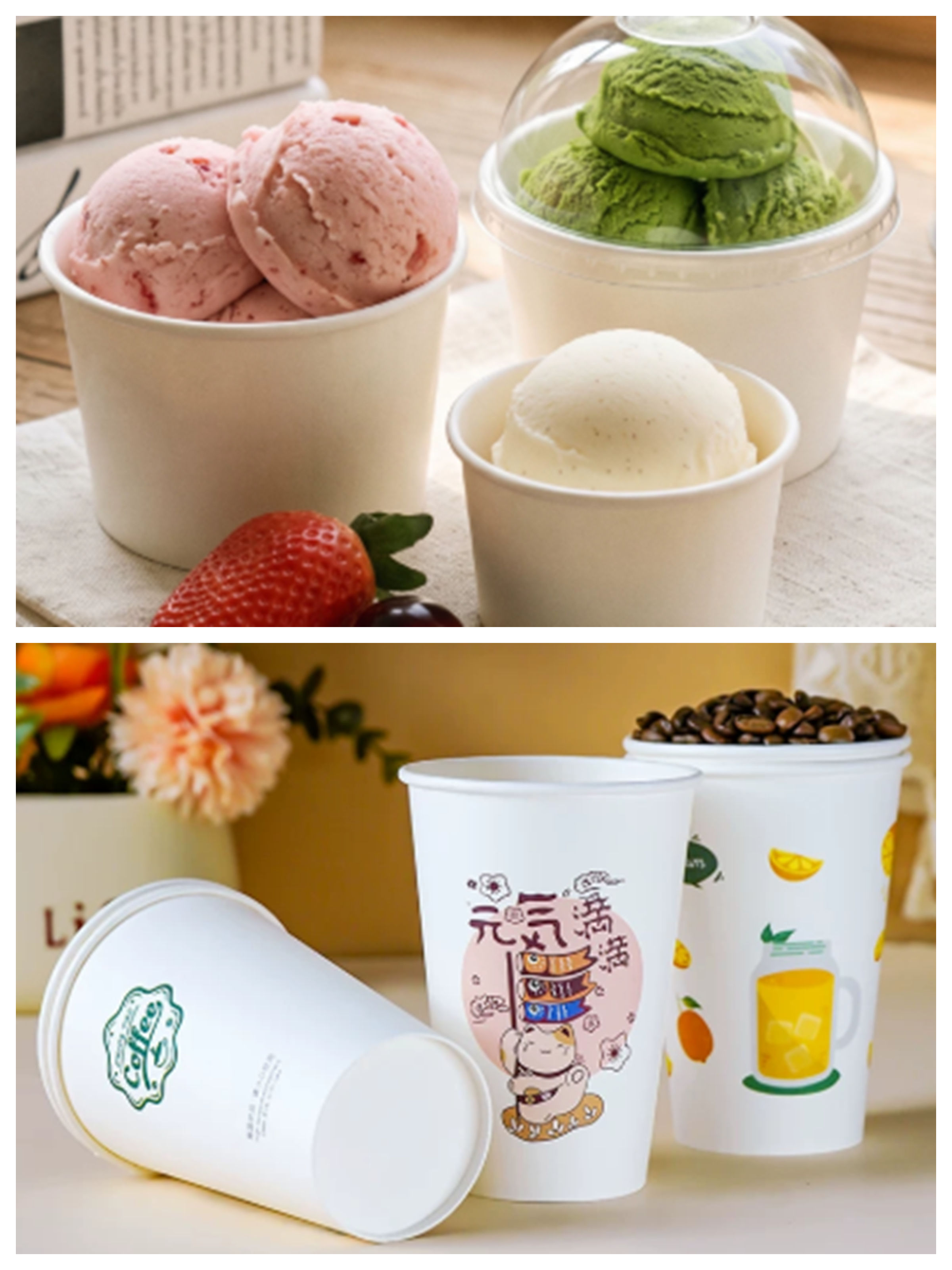 240gsm +15PE Polycoated Cupstock Paper For Cold Drinking Cups 70 x 100cm