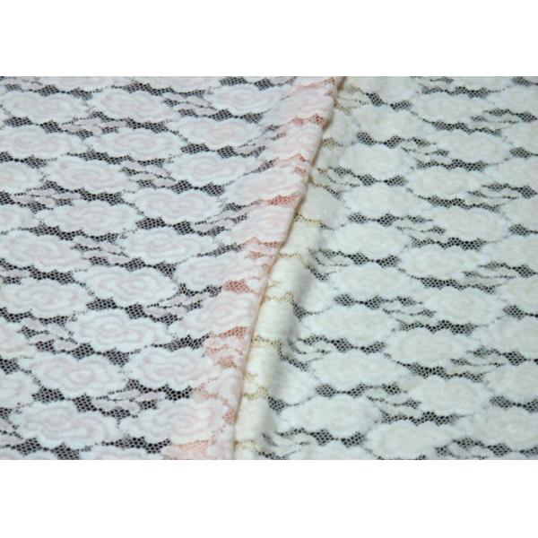 Elegant Colored Breathable Brushed Jacquard Lace Fabric For Women