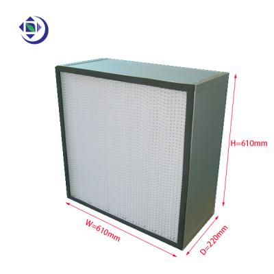 Filtro da eficiência elevada H13 Hepa, separador plissado profundo 610x610x220mm do filtro de Hepa