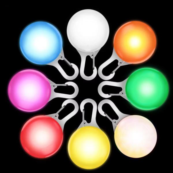 Customized Flashing Dog Collar Tags Red / Blue / Yellow / Green Flashing Safety Lights For Dogs