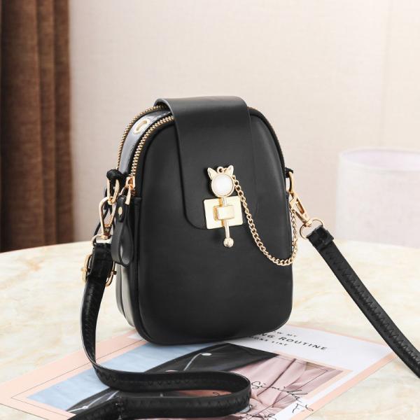 2024 Phone Women Leather Bag Lady Style with Crossbody Design and Pearl Tassel Detail
