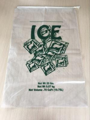 8LB LDPE Ice Bags with drawstring - 10x22 - 500 Bags - 1.35 mil - Clear