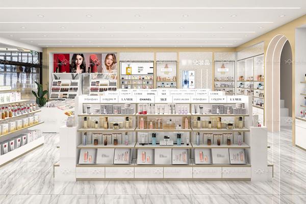 省スペースの化粧品店家具、スキンケアディスプレイキャビネット、店舗装飾と小売店デザイン