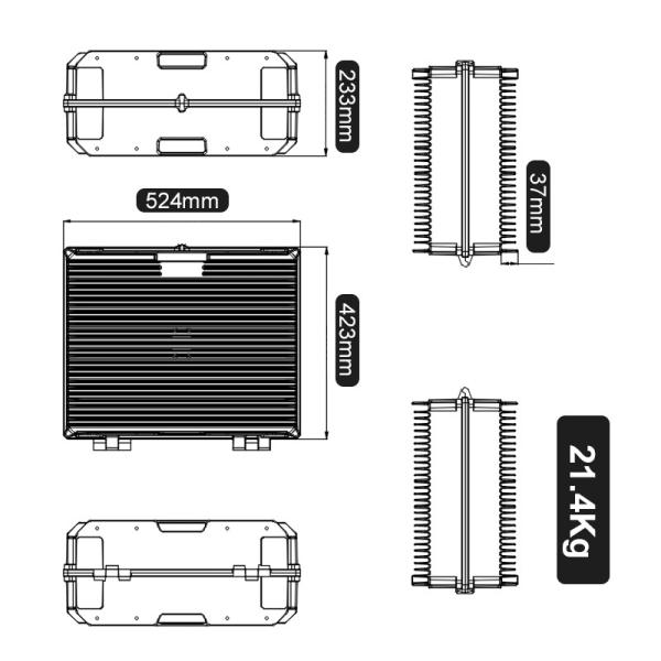 21.4kg OEM IP67 Outdoors Signal Booster Drone Jammer Cast Aluminum Chassis