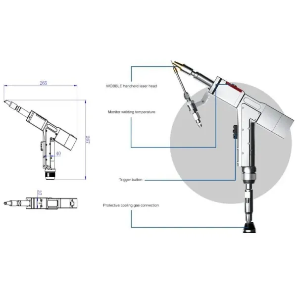 2000W Handheld Laser Welding Machine For Copper Aluminum Welding