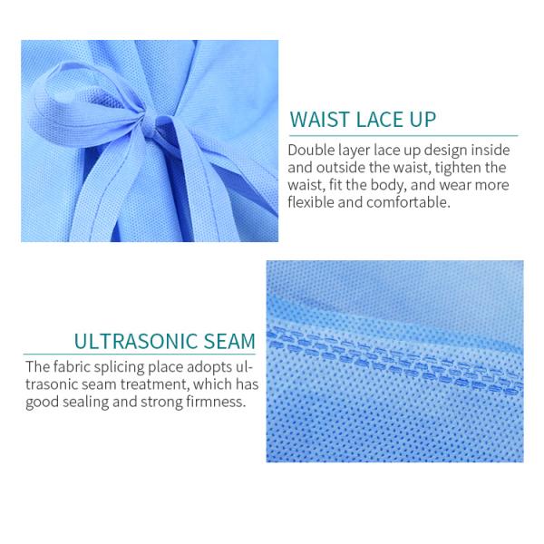 Medical Grade Disposable Lightweight Isolation Gown