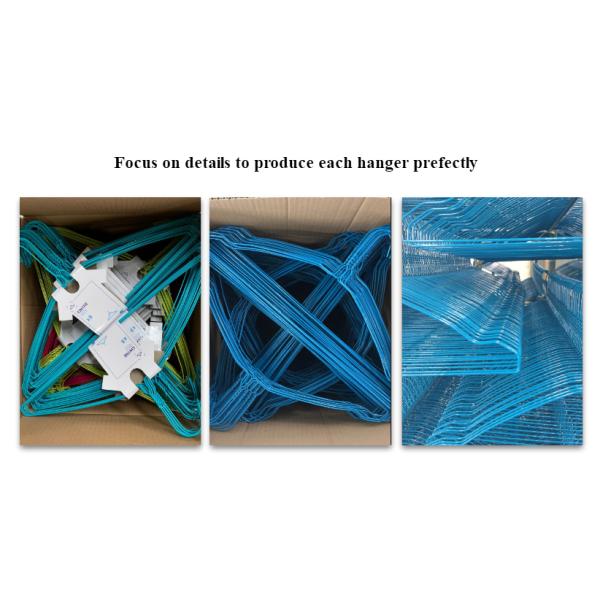 16inch 2.2mm Blue Powder Coated Wire Suit Hanger For Dry Cleaner Supply