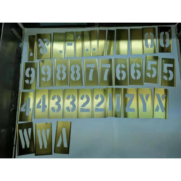 Brass Rectangle Custom Stencil Adjustable Interlocking for Paint Stencil