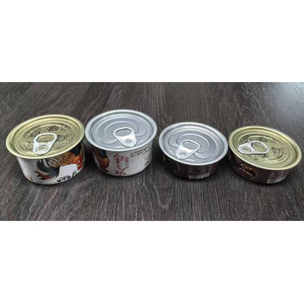 Круглый стальной печатный контейнер для чили-пасте или мяса, мясной упаковки