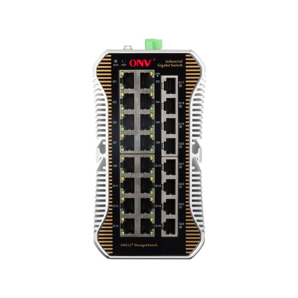 24-Port Gigabit L2+ Managed Ethernet Switch Industrial With Wire Speed Transmission