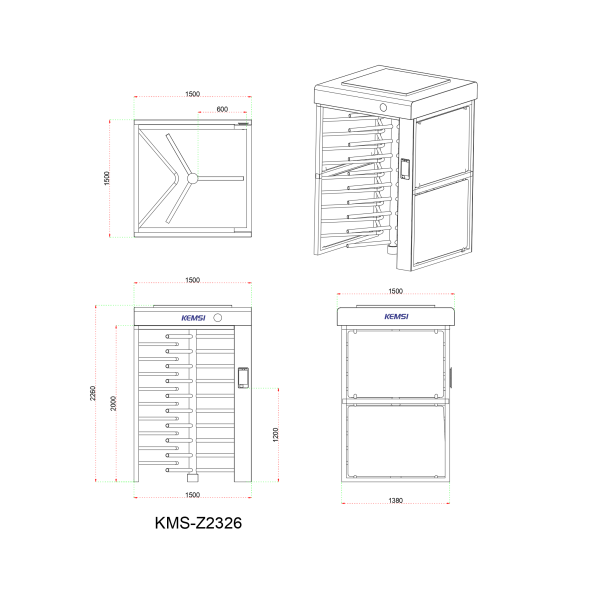 Full-height Turnstile With NFC Recognition And Real-time Access Records For Factory Warehouse Entrance Management