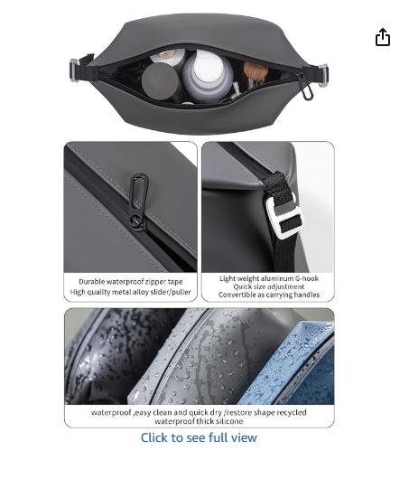 6.5 3L Large Silicone Dopp Kit,Waterproof Leakproof Toiletry Bag,Foldable Travel Makeup Case for Mens Womens