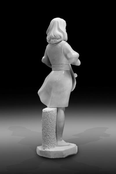 Indoor art exhibition marble sculptures beautiful girl stone statue,stone carving supplier