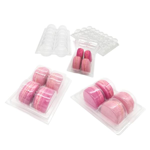 Plastic  PVC PET candy cookie custom 6pcs macaron packing gift packaging box Wholesale