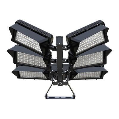 Luzes assimétricas externas LED para quadras esportivas 1800 W rotativas modulares