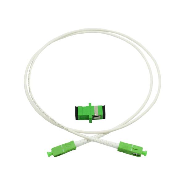 Armored Tactical Fiber Cable 3.0mm LSZH Black Jacket LC To LC Patch Cord