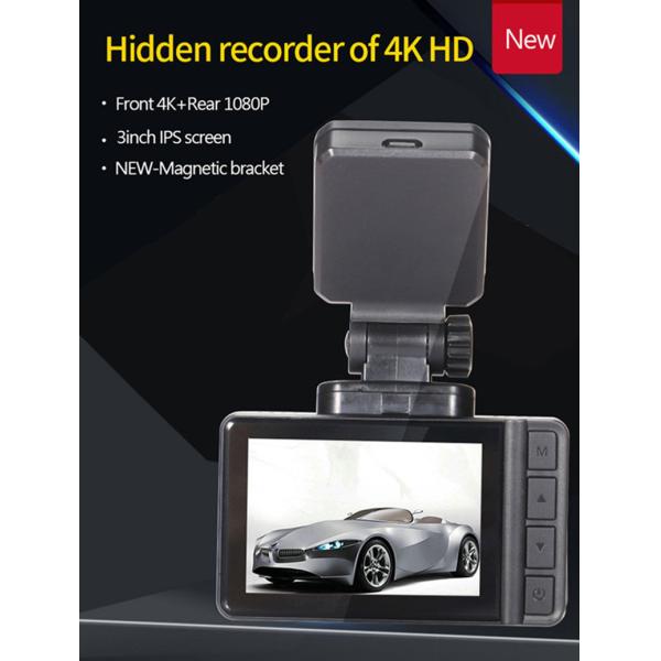 G Sensor 4K HD 3inch Vehicle Dash Cam Built In GPS 170 Wide Angle
