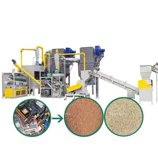 Scrap PCB Mother Board Gold Recovery E Waste Treatment Plant for Computer