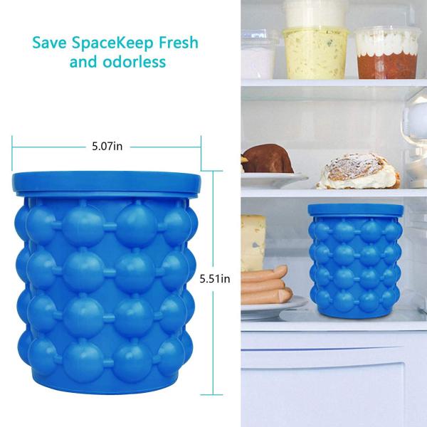Custom Logo Portable Half Round Ice Chips Ice Bucket with Lid Pub Occasion Blue and Red
