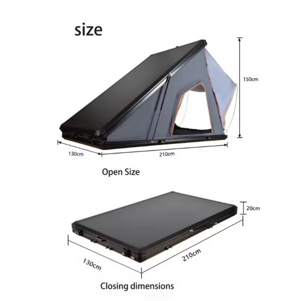 Custom Easy Set-Up Auto Camper Aluminum Rooftop Tent Waterproof Hard Roof Tents for Truck Jeep SUV-Pop-up Camping for Outdoor