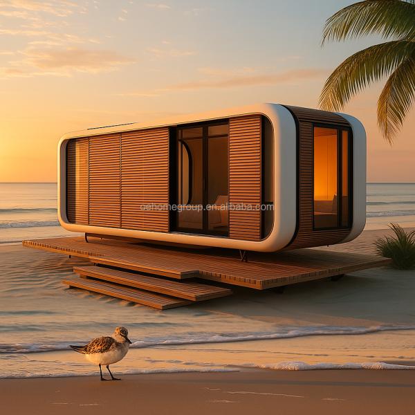 Modern 20FT/40FT Steel Prefab Pod Contemporary Prefabricated House Living Room Bedroom Mobile Container Space Capsule
