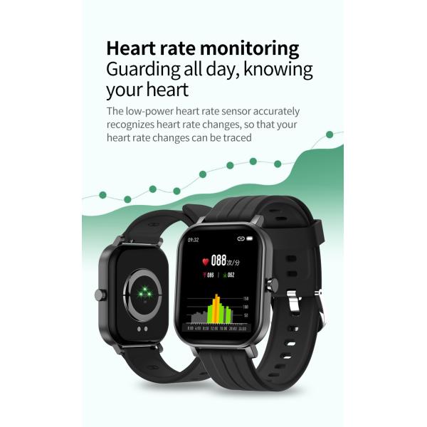 Bluetooth 5.0 180mah Waterproof Fitness Watch With Spo2 Heart Rate