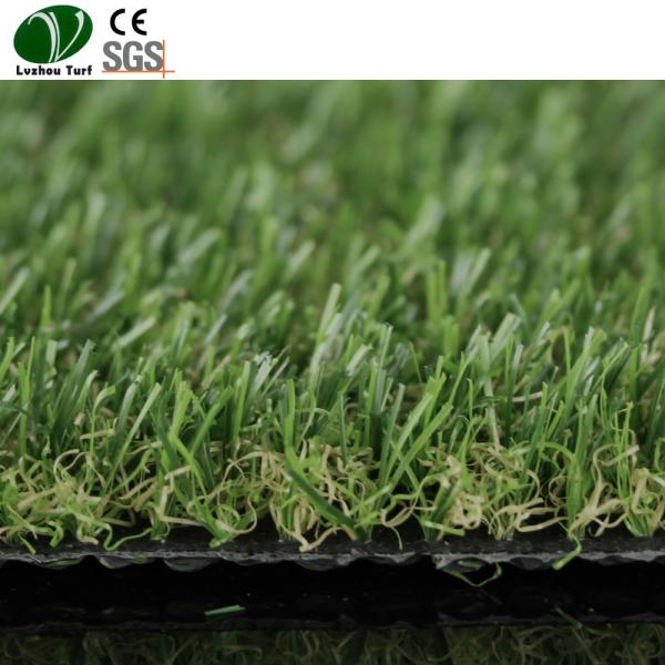 Fake Landscape Indoor Grass Mat / Plastic Floor Always Green Synthetic Turf