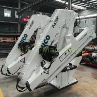 0.6T los 8M Telescopic Offshore Pedestal Crane Knuckle Silver Boom Hydraulic para Marine Working