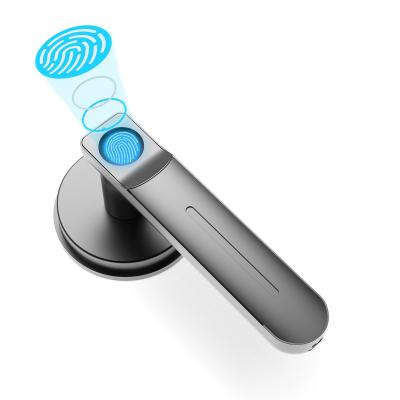 Fechadura de porta com impressão digital inteligente, fechadura de porta de entrada sem chave com alça, fechadura de porta biométrica, fechadura de porta de quarto para quarto / escritório
