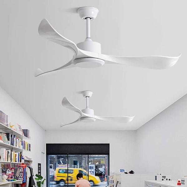 White Outdoor Ceiling Fan Plastic Blade Dc Motor Smart Waterproof Ceiling Fan with Remote Control