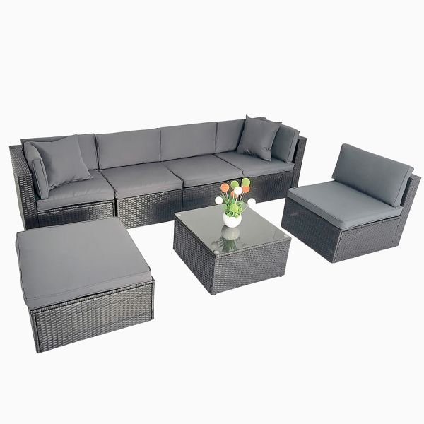Outdoor Furniture Modern Garden Set Luxury Commercial  Wicker Sectional Patio Leisure Sofas