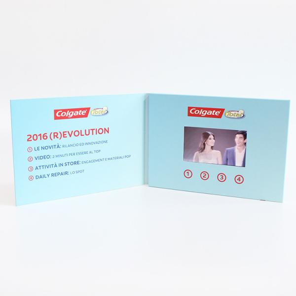 A5 Paper Digital Video Brochure Mini - USB Port Muti Functions For Advertising