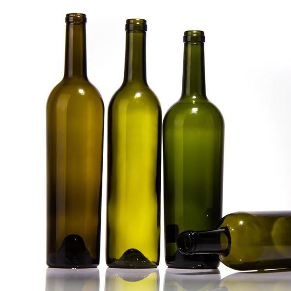 Industrial Beverage 750ml Clear Glass Wine Bottle with Aluminum Plastic PP Collar